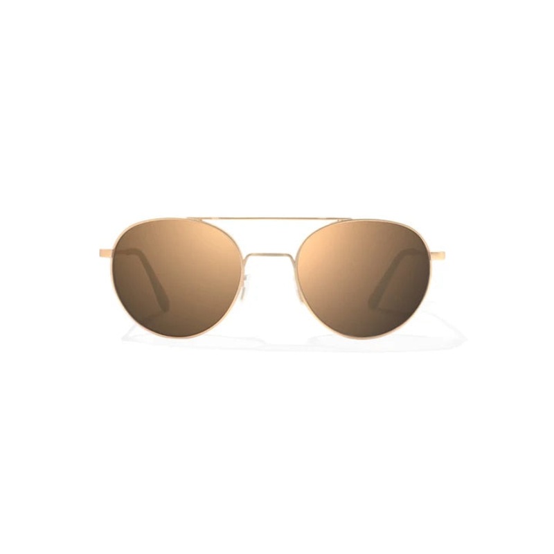 Bajo Tionia Sunglasses - Classic Gold Gloss Frame / Copper Polycarbonate Lens