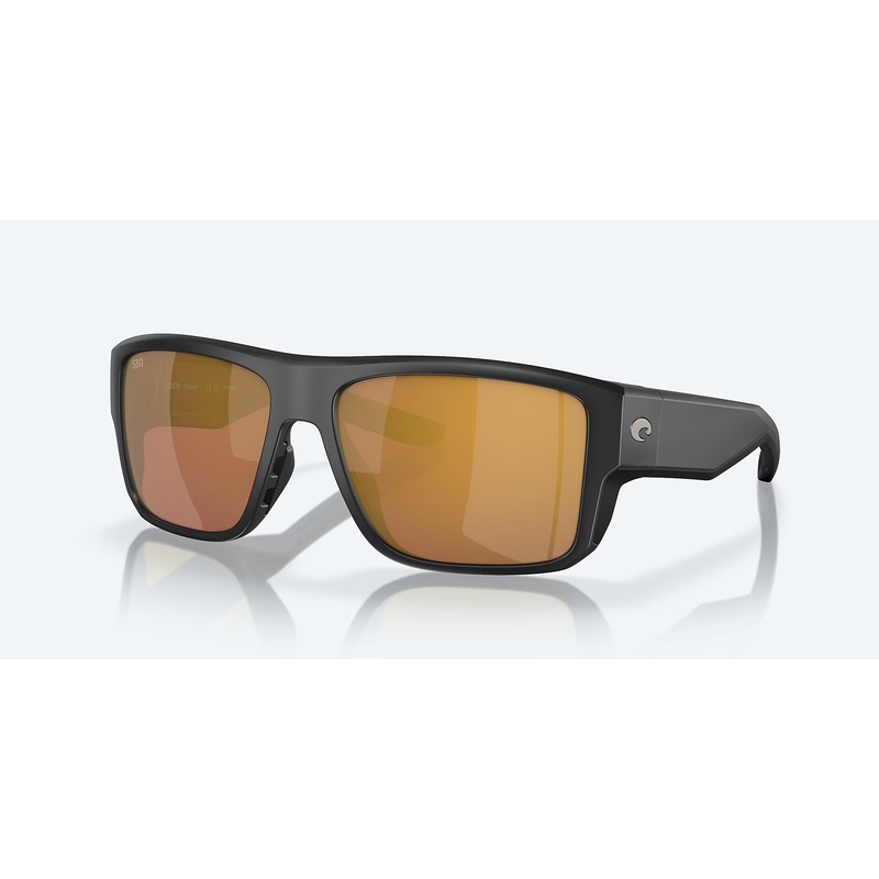 Costa Del Mar Taxman Sunglasses - Black Matte Frame / Gold Mirror Polarized Glass 580G Lens
