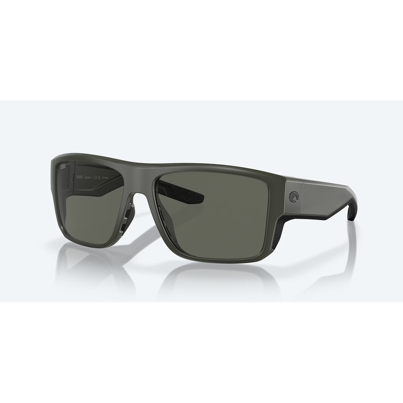 Costa Del Mar Taxman Sunglasses - Olive Matte Frame / Gray Polarized Glass 580G Lens