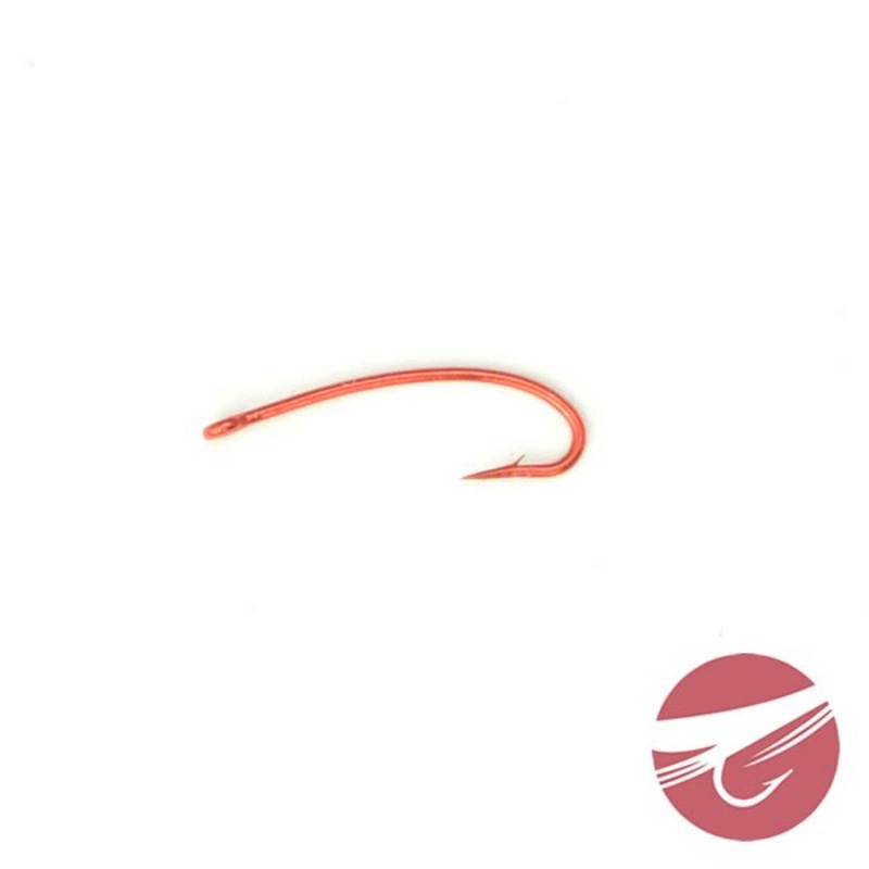 Daiichi 1273 Curved Nymph Hook - Red