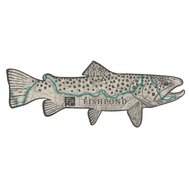 Fishpond Topo Trout Sticker - 8