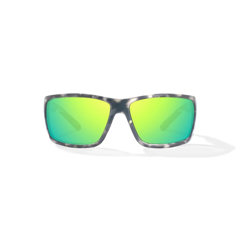 Bajo Bales Beach Sunglasses - Gray Rock Matte Frame / Green Mirror Glass Lens