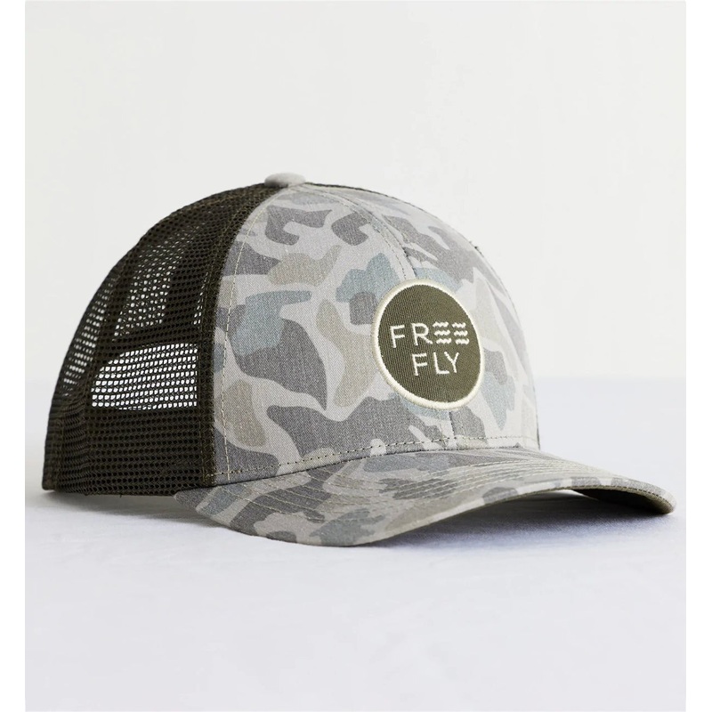 Free Fly Apparel Camo Trucker Hat
