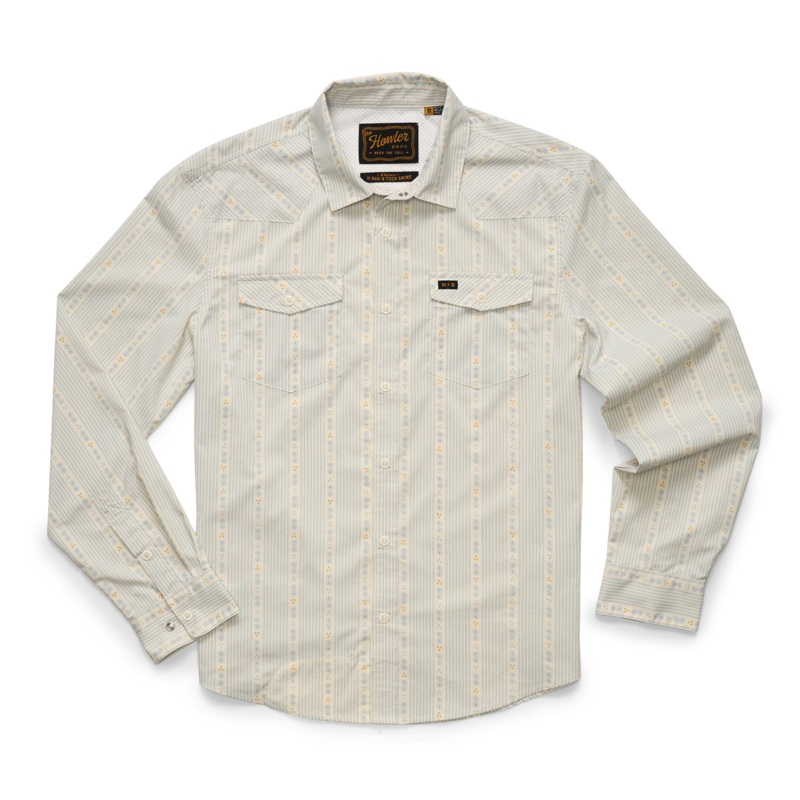 Howler Brothers H Bar B Tech Longsleeve - Mosquero Stripe : Off White