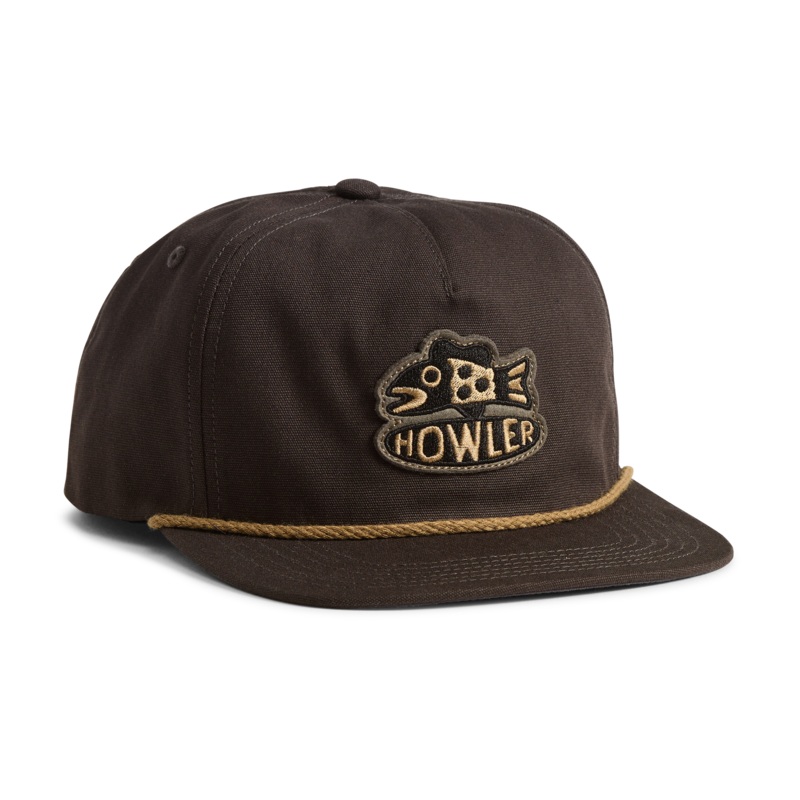 Howler Brothers Unstructured Snapback Hats - Travelin' Fish : Antique Black