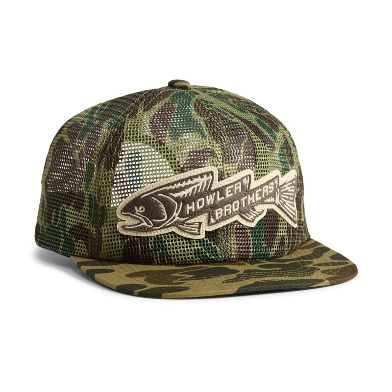 Howler Brothers Unstructured Snapback Hats - Trout Bolt : Camo