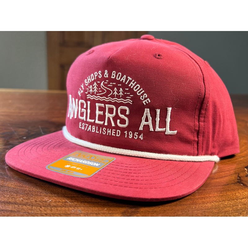 Richardson Rope Hat - 256 Cardinal w/ White Rope - Stitched Logo