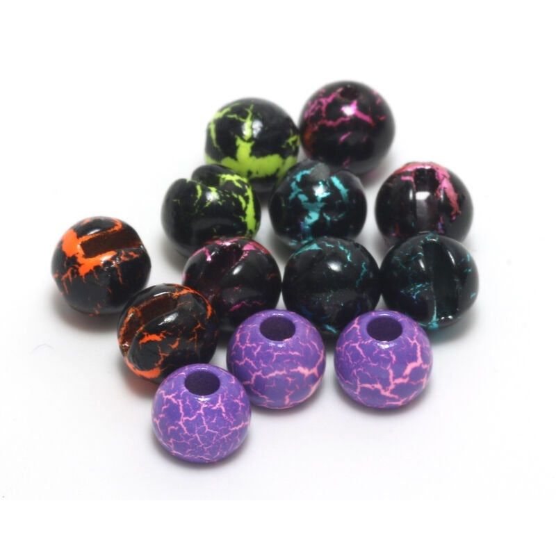 Hareline Crackle Slotted Tungsten Beads
