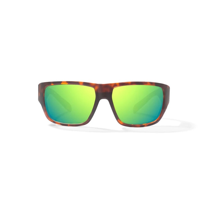 Bajo Piedra Reader Sunglasses - Brown Tortoise Matte Frame / Green Mirror Glass Lens - +2.00