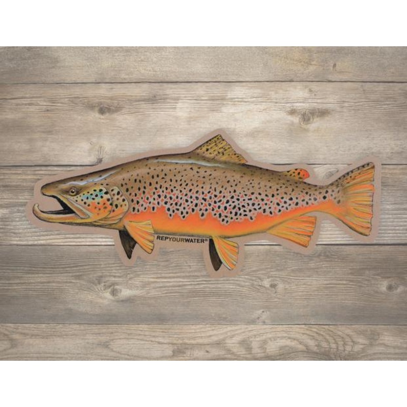 Rep Your Water Big Dog Brown Artist's Reserve Sticker