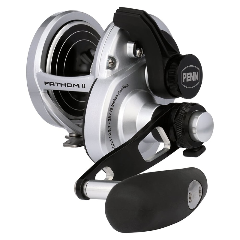 Penn Fathom II Lever Drag 2 Speed Reel 25NLD2LH 5.5:1/2.8:1 LH | FTHII25NLD2LH