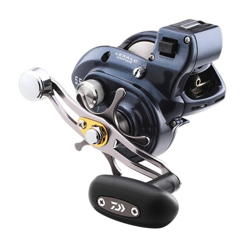 Daiwa Lexa Line Counter 400PWRL-P 5.5:1 Left Hand Casting Reel | LEXA-LC400PWRL-P