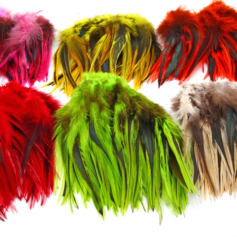 Hareline Badger Saddle Hackle Feathers