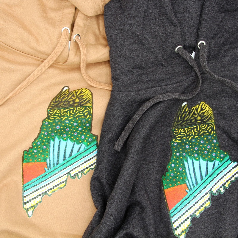 Maine Brook Trout + Striped Bass Hoody