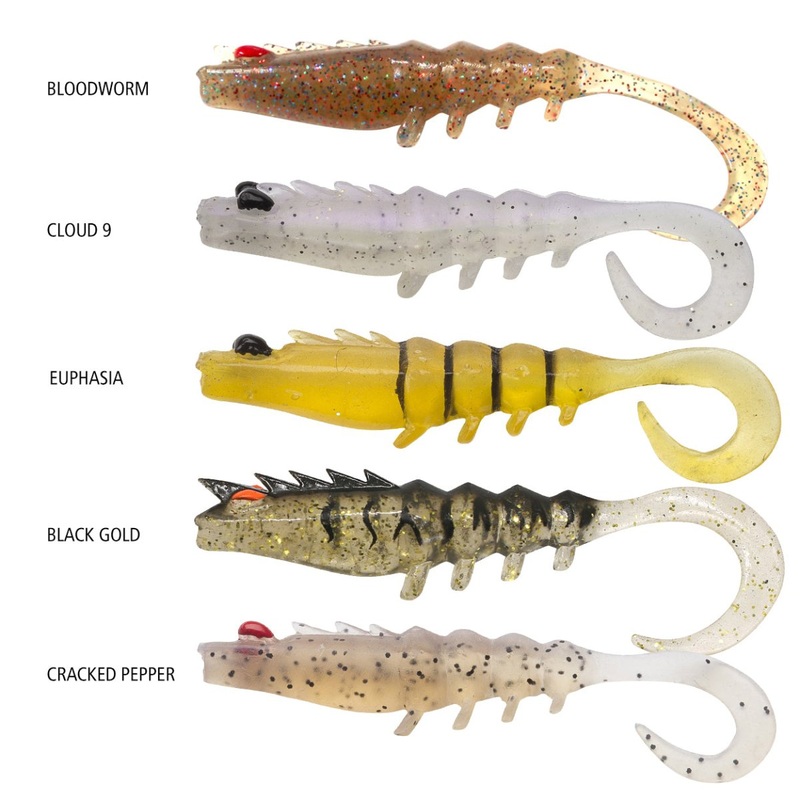Squidgies Prawn Wriggler Tail Soft Plastics 65mm