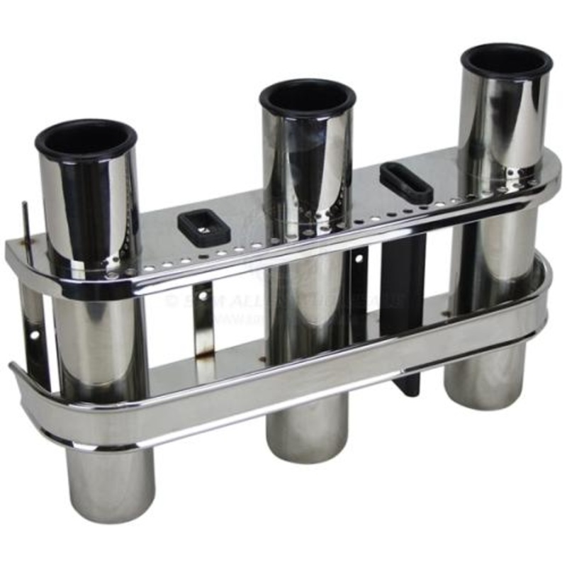 Stainless Steel Rod Holders - With Storage Space