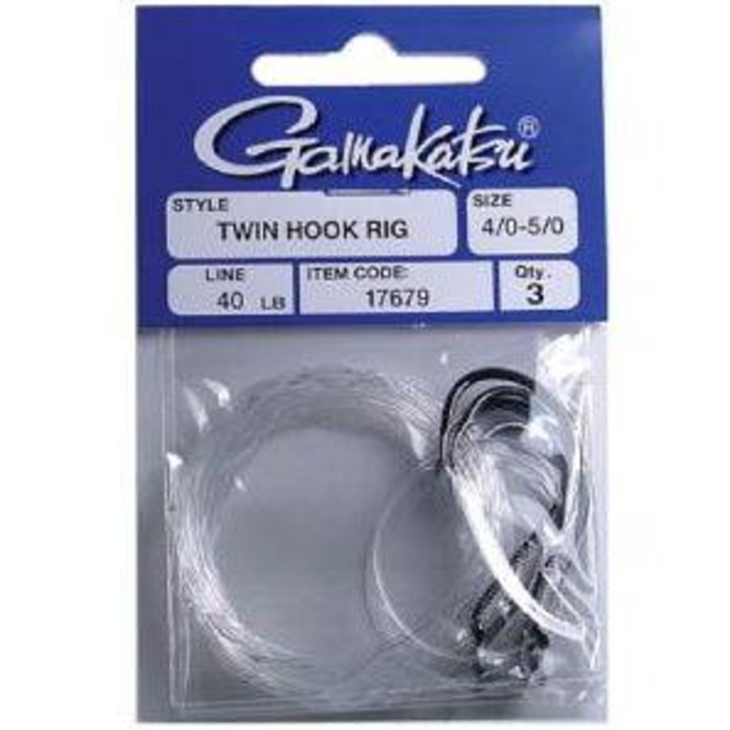 Gamakatsu Twin Hook Rig Black