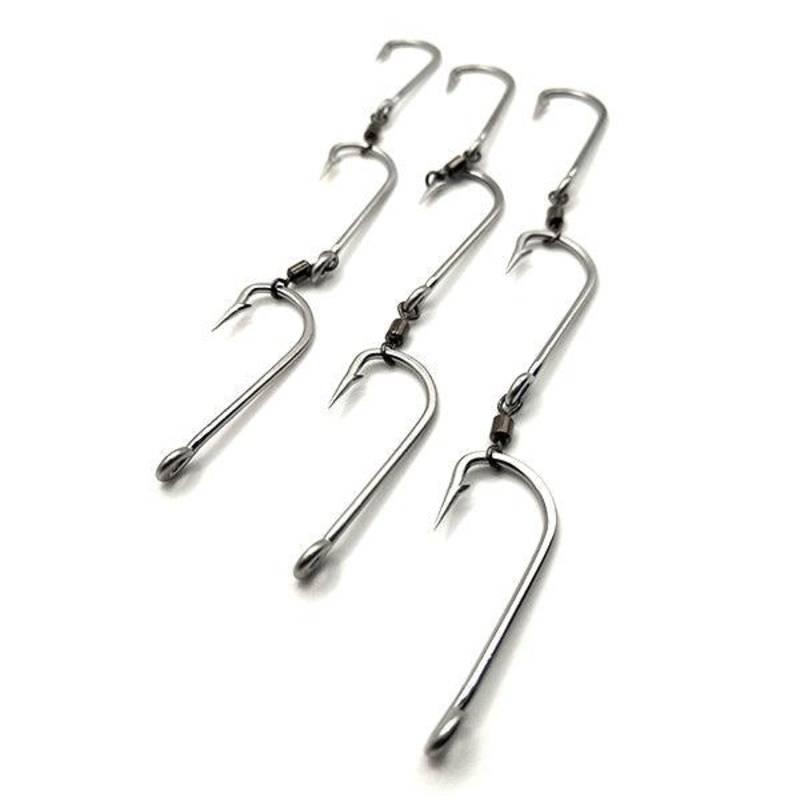 Loco Stainless Steel 3 Gang Hooks With Swivels