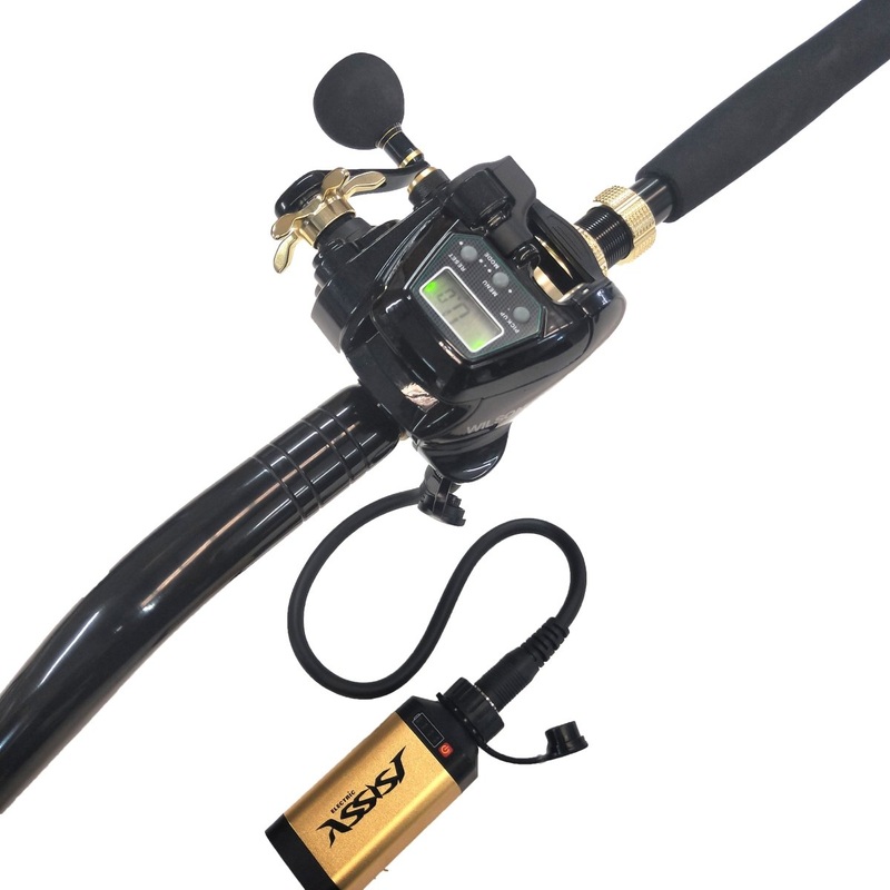Wilson Electric Assist Reel + Lithium Battery & Live Fibre Rod Combo