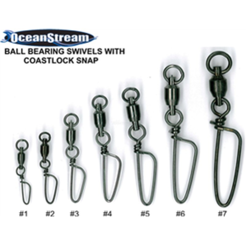 Oceanstream Ball Bearing Swivels With Coastlock Snaps