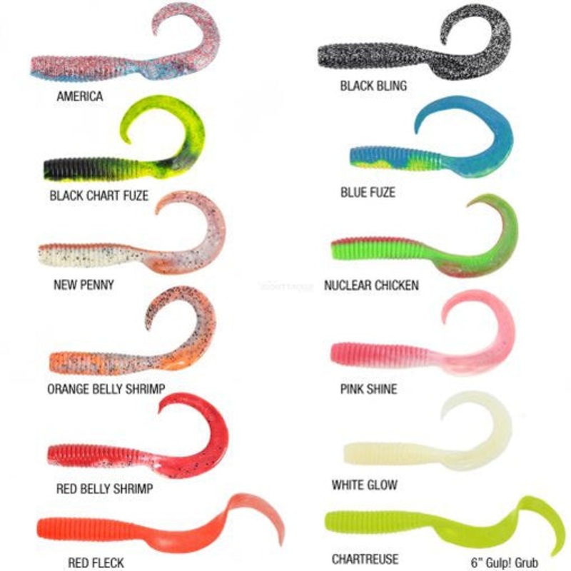 Berkley Gulp Grub Soft Plastics 6In