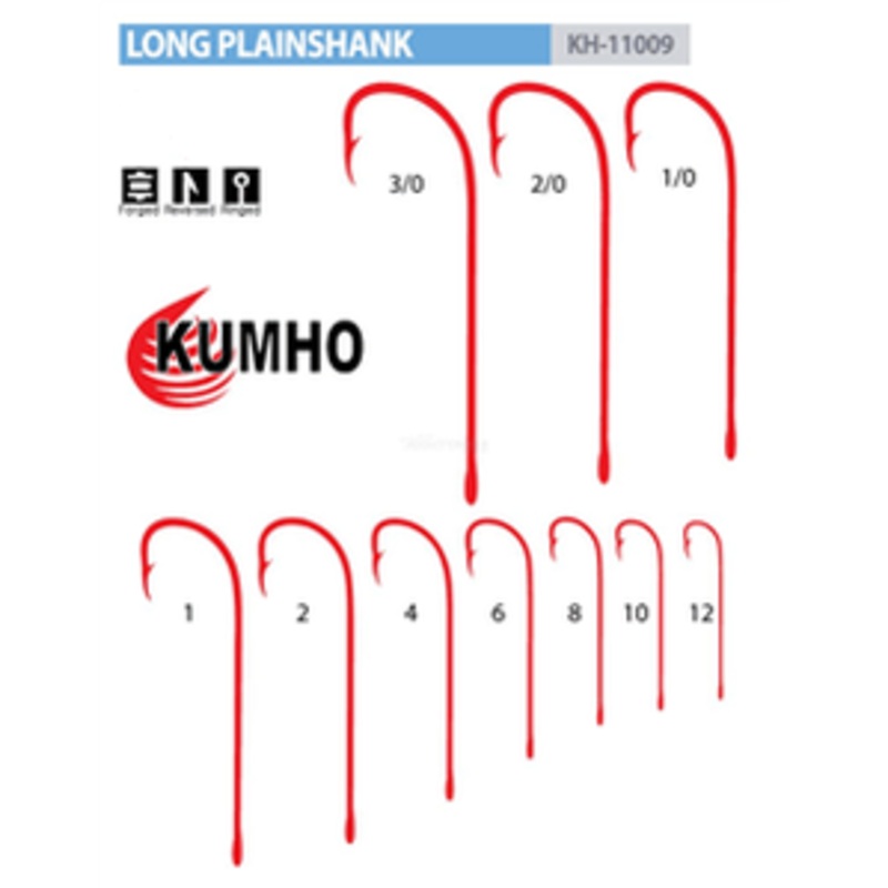 Kumho 11009 Red Long Shank Hooks Value Pack