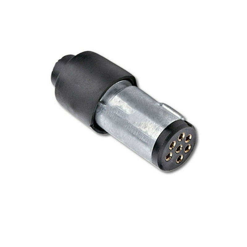 Metal Trailer Plug 7 Pin Small Round Mp70B
