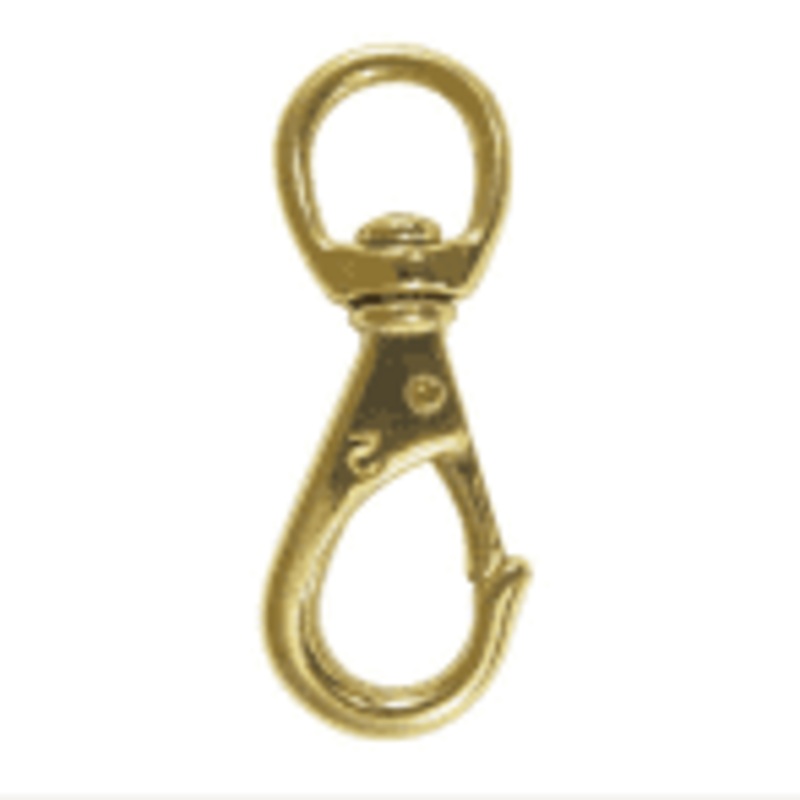 Hook Snap Swivel Eye 80mm Brass