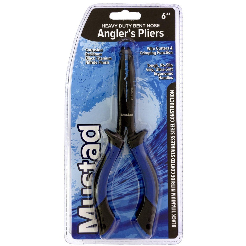 Mustad Heavy Duty Bent Nose Anglers Pliers 6"
