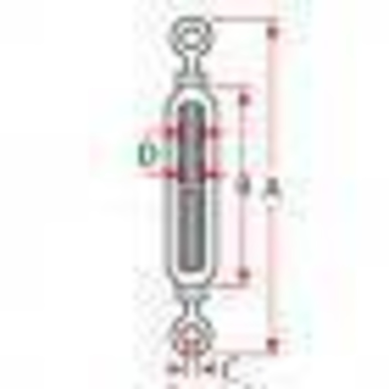 S/S Turnbuckles Eye/Eye M8 2Pce