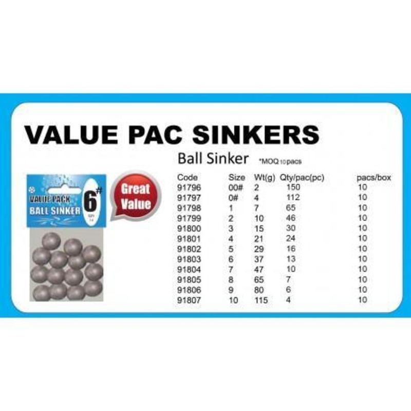 Cobalt Blue Value Pack Lead Ball Sinkers