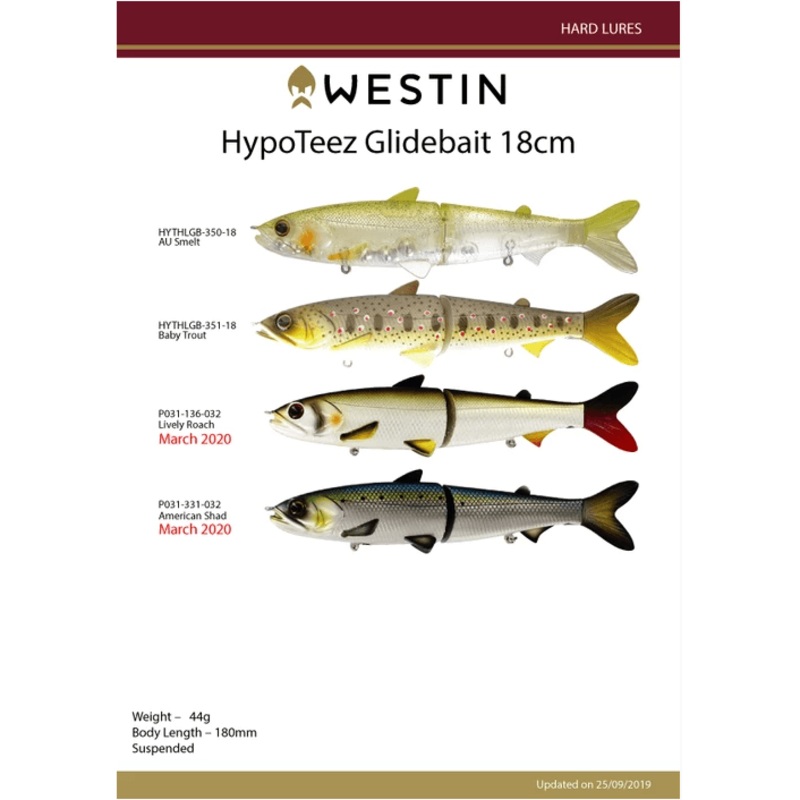 Westin Hypoteez Suspending Glide Bait 18cm