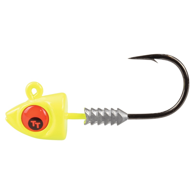 Tackle Tactics Jighead Big Eyez Chartreuse Red Eye