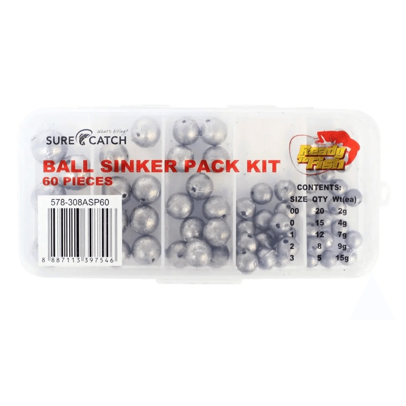 Surecatch Ball Sinker Kit 60 Pieces