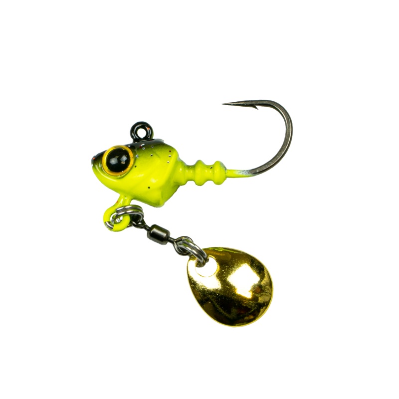 Pecos Underspin Jig Heads - Black Neon