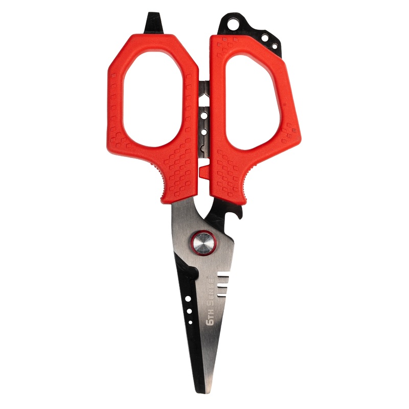 6th Sense Pro Fishing Shears - Red
