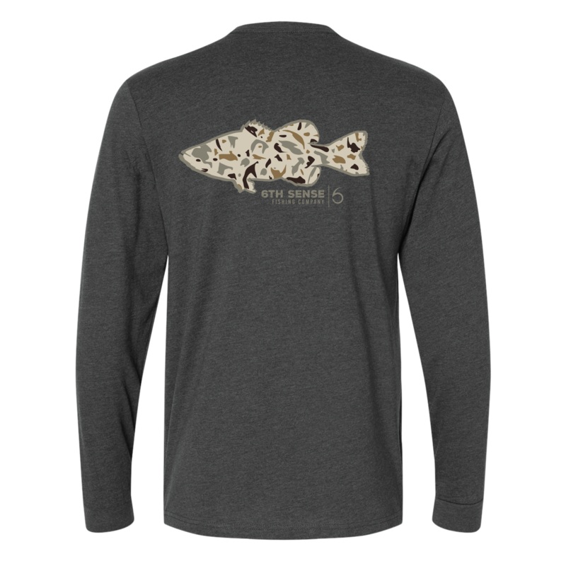 Sandy Flats - L/S Tee - Charcoal (only Small and 3XL left)