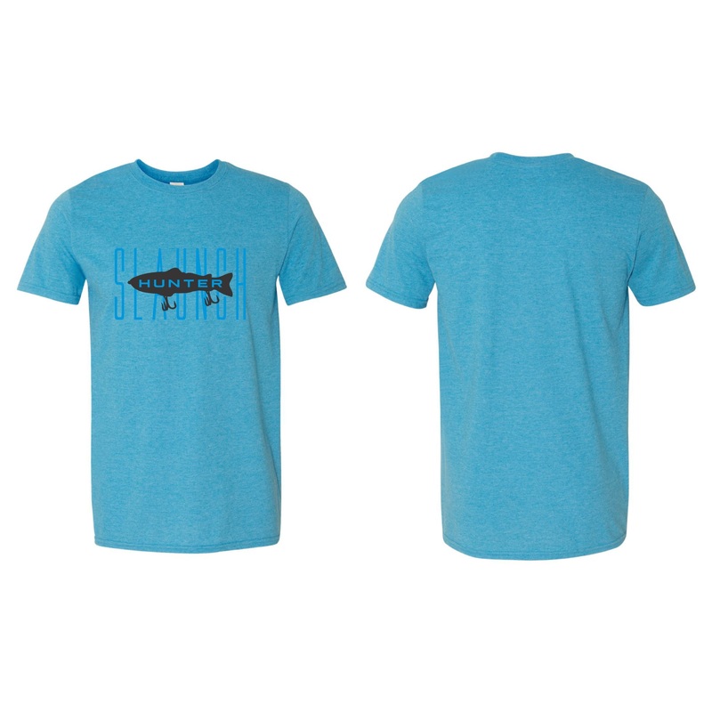 Slaunch Hunter Blue Tee - Aqua Heather