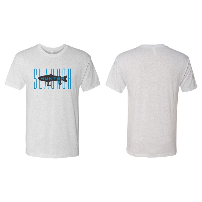 Slaunch Hunter Blue Tee - Heather White