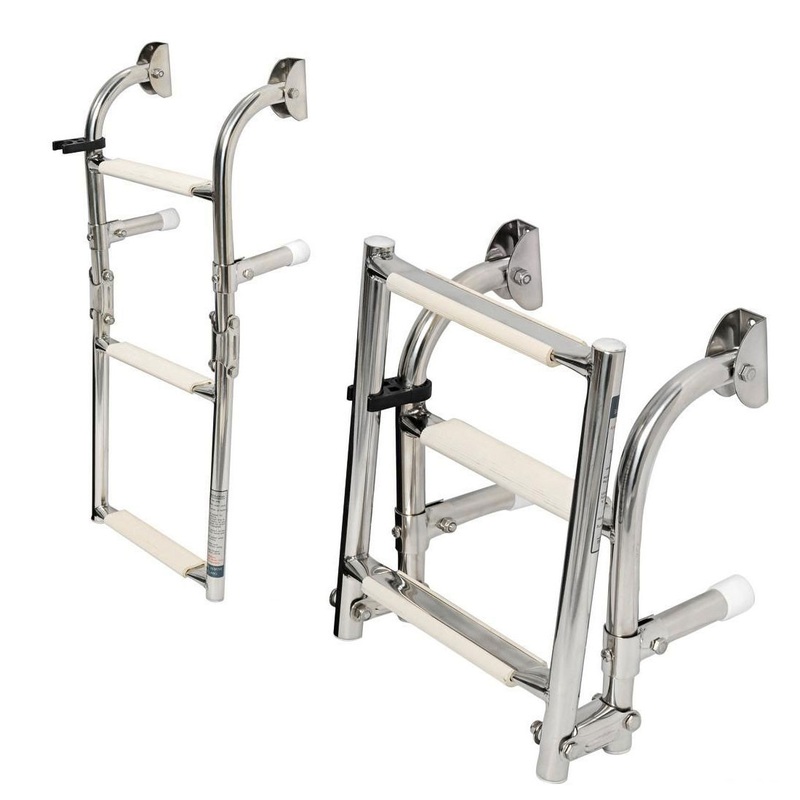 3 Rungs Inox Steel Foldable Boat Ladder