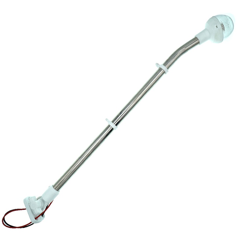 All Round Foldable Pole Navigation Light with Flag Rings Eval