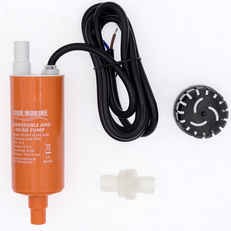 Four Marine 200GPH Submersible & Inline Pump