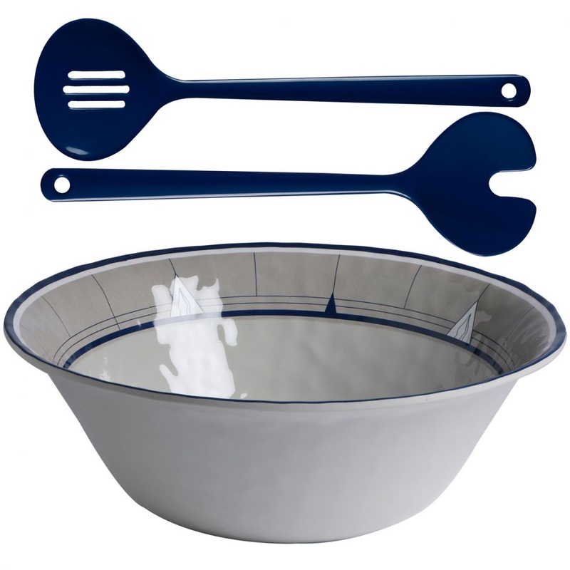 Marine Business Pacific Melamine Salad Bowl & Cutlery