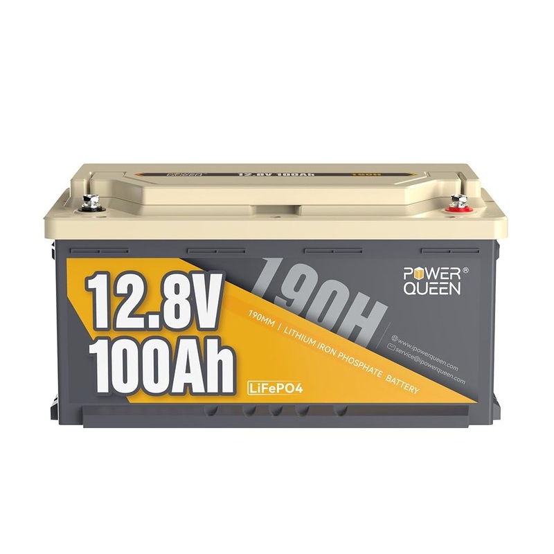 Power Queen LifePo4 12.8V 100Ah H190 Lithium Battery