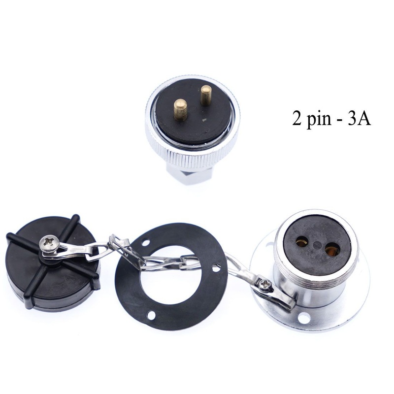 Set Stainless Steel 12 V Waterproof Connector