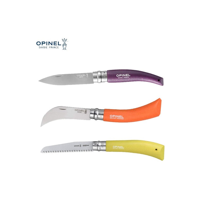 Opinel Stainless & Carbon Steel Garden Knife Trio - 3 Colors
