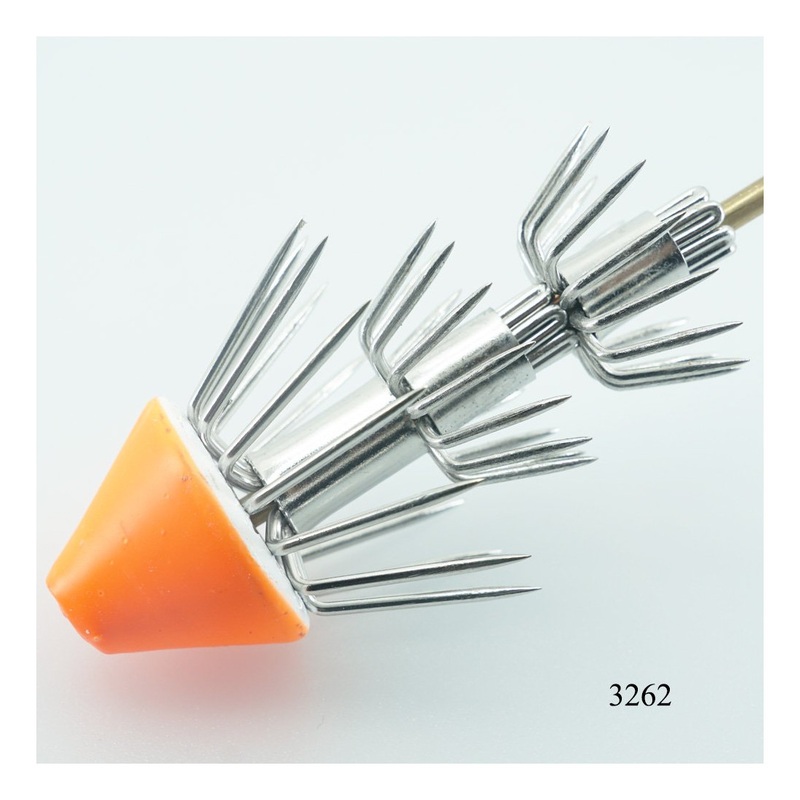 Stainless Steel Shaft Squid Jig with Fluorescent Sinker