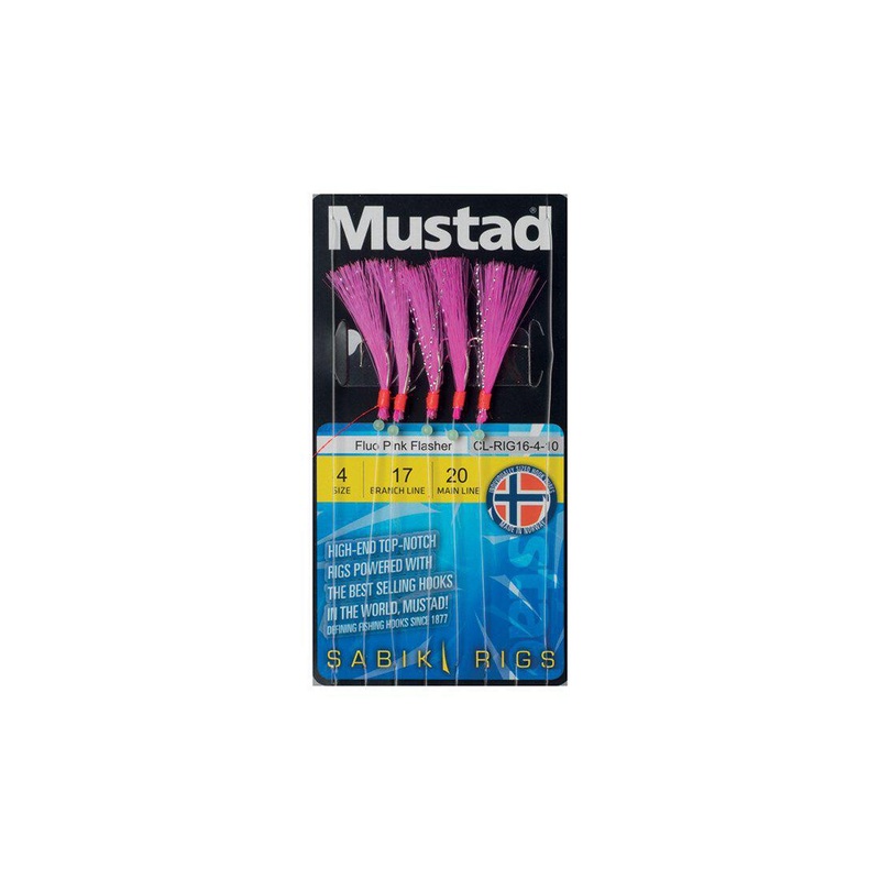Mustad Fluo Pink Flasher Sabiki