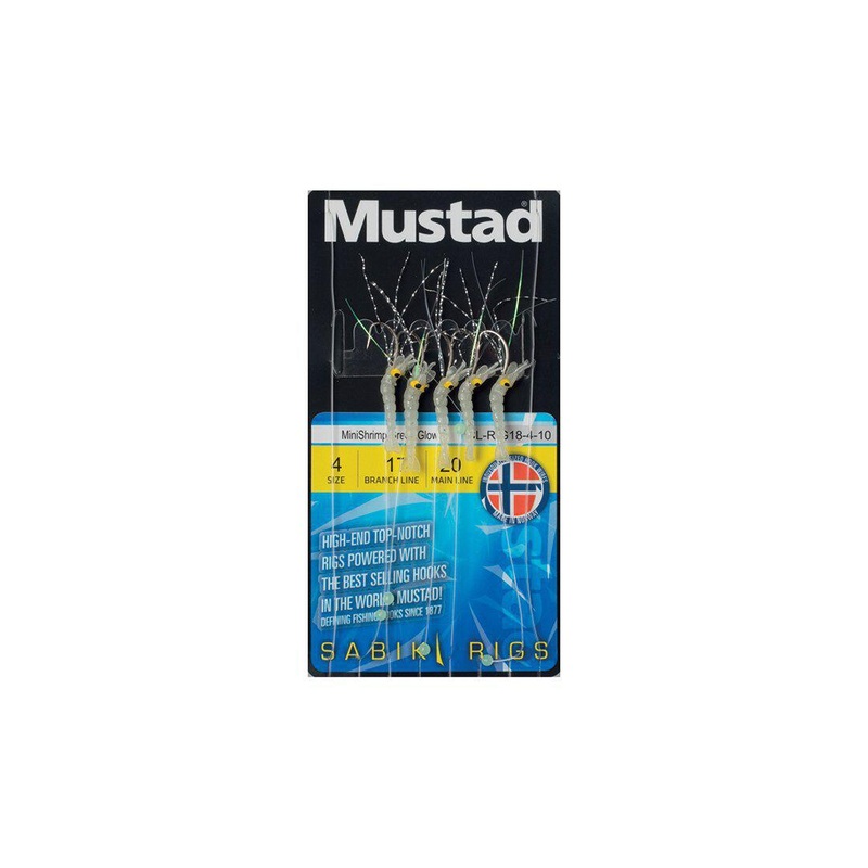 Mustad Mini Shrimp Green Glow Sabiki