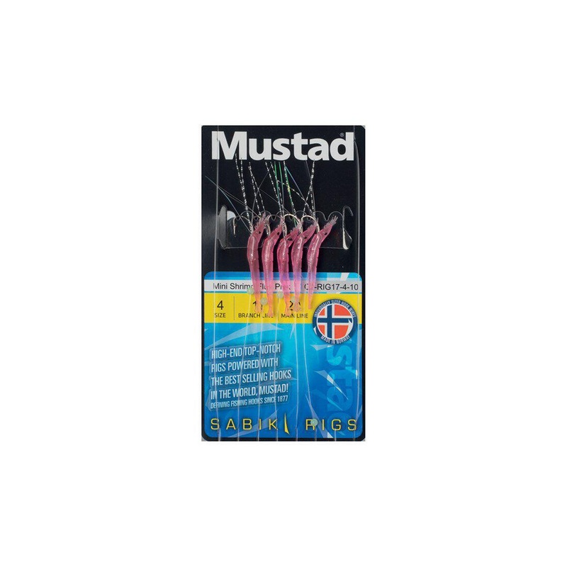 Mustad Mini Shrimp Pink Glow Sabiki
